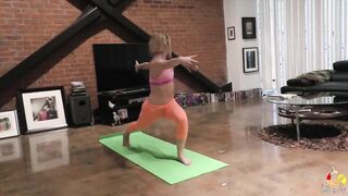 Yoga girl assfucked in POV
