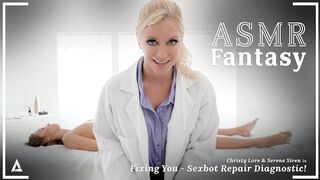 ASMR Fantasy - Hyper Real Sexbot Christy Love SQUIRTS All Over Lesbian Technician Serene Siren