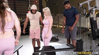Kay Carter Cucks Her Husband At The Gym With Two Hot Black Studs