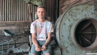 CZECH HUNTER 554 - Hunk Twink Busts A Nut On His Stomach While Getting His Ass Fucked