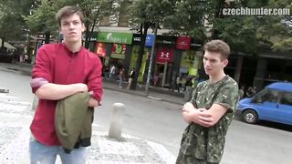 CZECH HUNTER 371 - Straight Friends Dared To Suck & Fuck Each Other For Some Good Money
