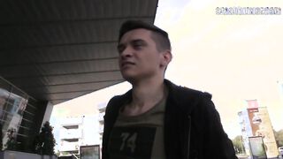 CZECH HUNTER 374 - Cute Twink Is Offered Money To Satisfy Dude's Pleasures