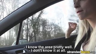 StrandedTeens - Blonde gives some roadhead