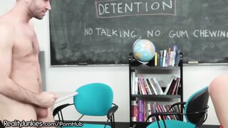 Slutty Teen Schoolgirl Horny in Detention