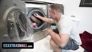 Exxxtra Small Teen Loves Playing Hide And Seek Because She Can Fit Into The Washing Machine