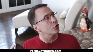 FamilyStrokes - stepsis fucked me during stepfamily Christmas pictures